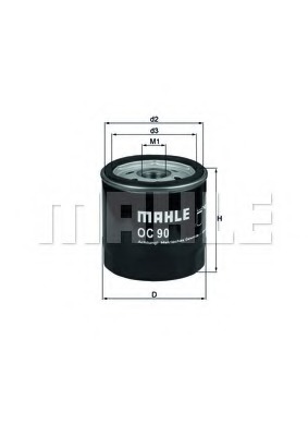 Mahle/Knecht OC 90 Фильтр масляный OPEL/GM/DAEWOO
